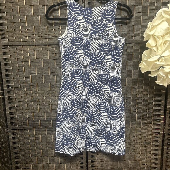 Lilly Pulitzer Blue and White Summer Shift Dress Size XS - Picture 7 of 7